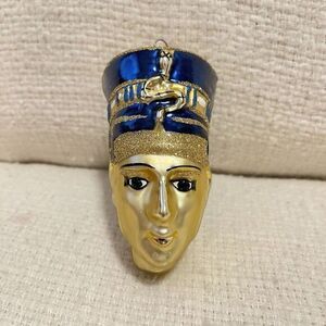Vtg Kurt‎ Adler Komozja Polonaise Egyptian Lady Nefertiti Glass Xmas Ornament